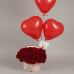 Eternal Rose Box with Balloons - Image 3